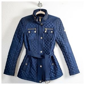 michael kors navy padded coat